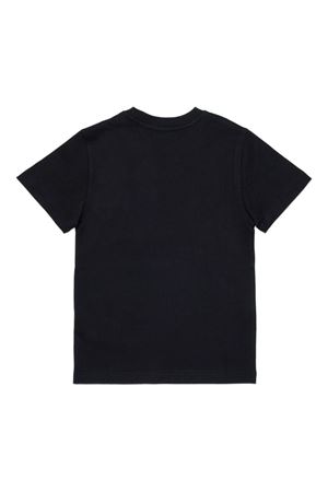 black cotton t-shirt DIESEL KIDS | J027710CATMK900